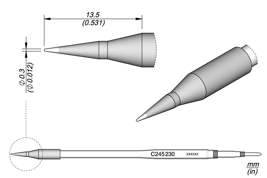 C245230 - C245230 Conical Cartridge Ø 0.3